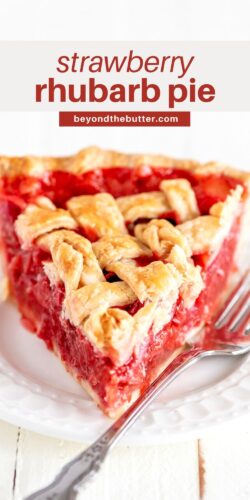 Image of strawberry rhubarb pie from Beyond the Butter®.