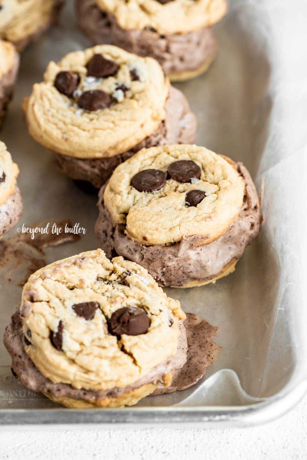 Easy Homemade Ice Cream Cookie Sandwiches with No-Churn Chocolate Ice Cream | All Images © Beyond the Butter, LLC