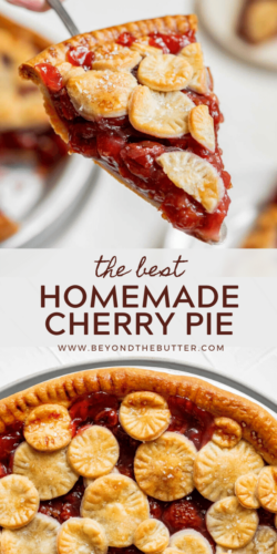 Images of homemade cherry pie from Beyond the Butter®.