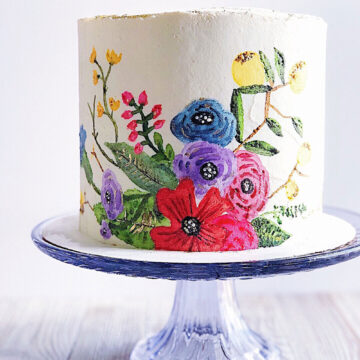 How to Paint on a Buttercream Cake | Image Credit: Beyond the Butter, LLC