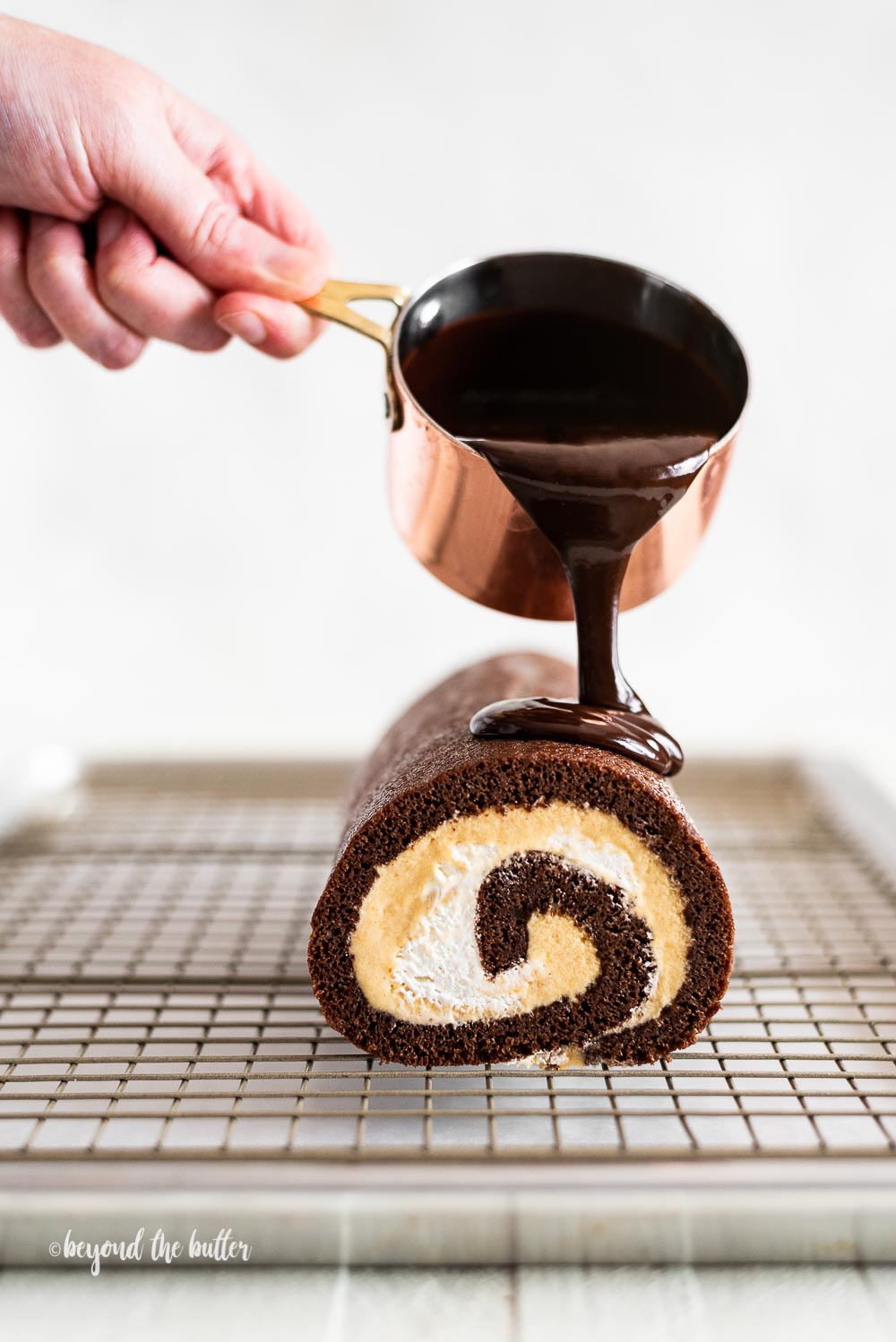 How to Make a Chocolate Pumpkin Roll | All Images © Beyond the Butter, LLC