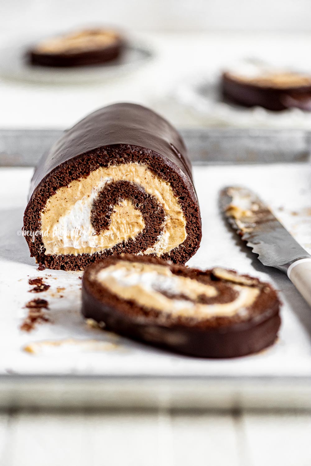 The Best Chocolate Pumpkin Cake Roll | All Images © Beyond the Butter, LLC
