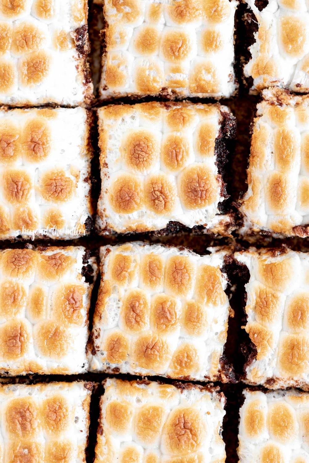 Classic S'mores Brownies with mini marshmallows | All Images © Beyond the Butter, LLC