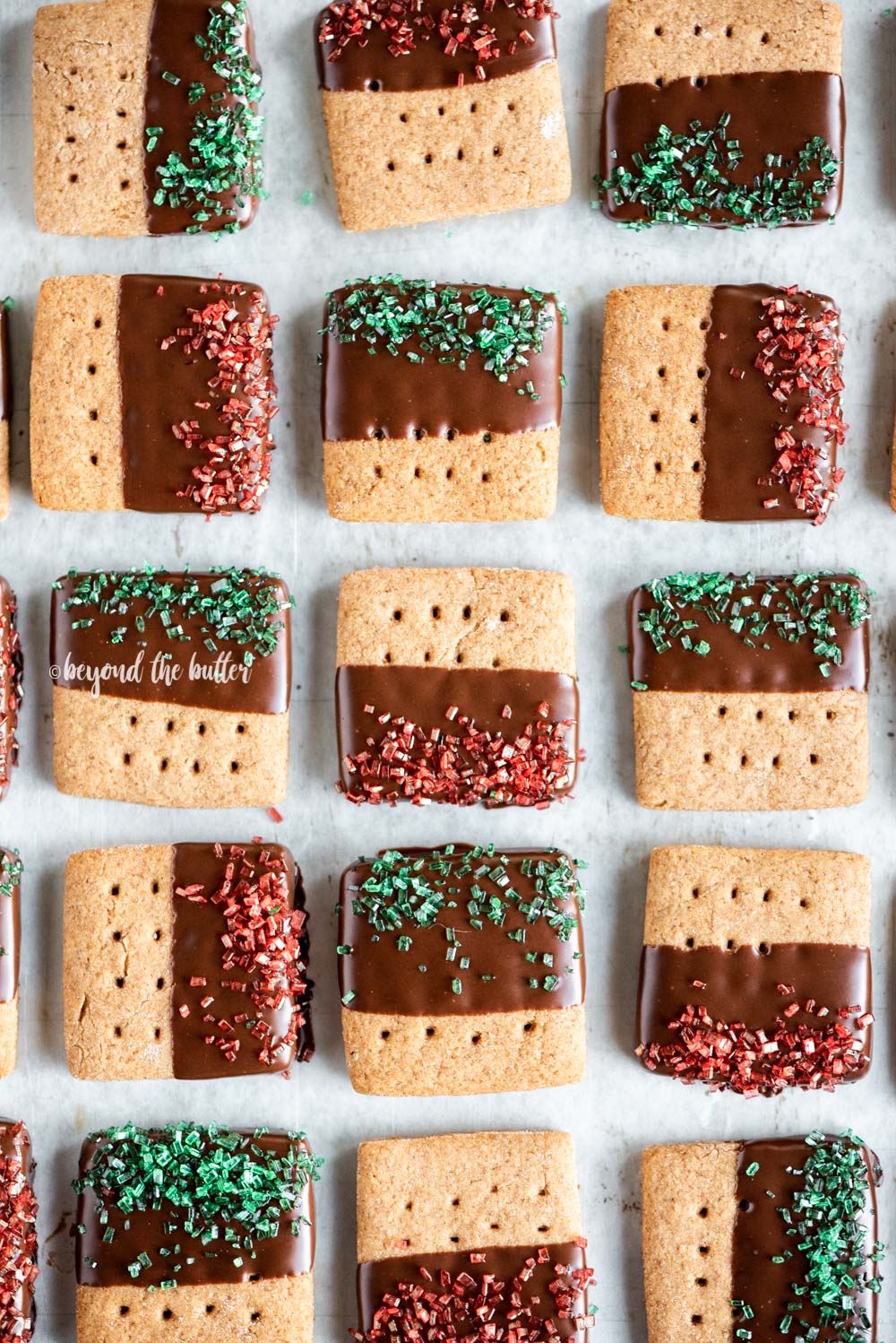 Chocolate Dipped Graham Cracker Christmas Trees Beyond the Butter