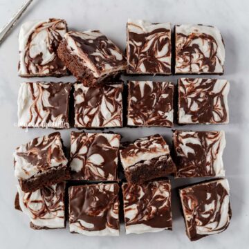 Chocolate Peppermint Swirled Brownies recipe | All Images © Beyond the Butter, LLC