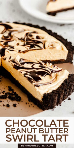 Image of chocolate peanut butter swirl tart from Beyond the Butter®.