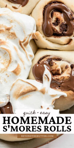 Image of homemade s'mores rolls from Beyond the Butter®.