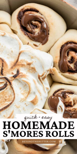 Image of homemade s'mores rolls from Beyond the Butter®.