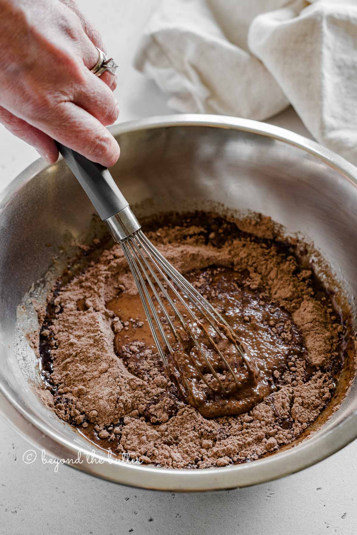 Process shot of making small batch chocolate cupcakes | All images © Beyond the Butter™