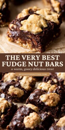 Images of classic fudge nut bars from Beyond the Butter®.