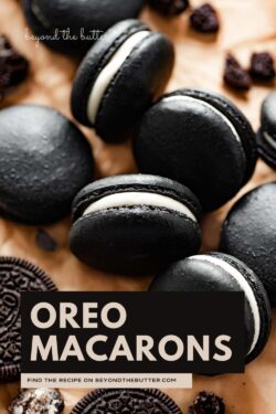 Image of oreo macarons from Beyond the Butter®.