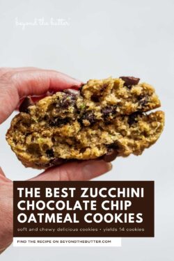 Image of zucchini chocolate chip oatmeal cookies from Beyond the Butter®.
