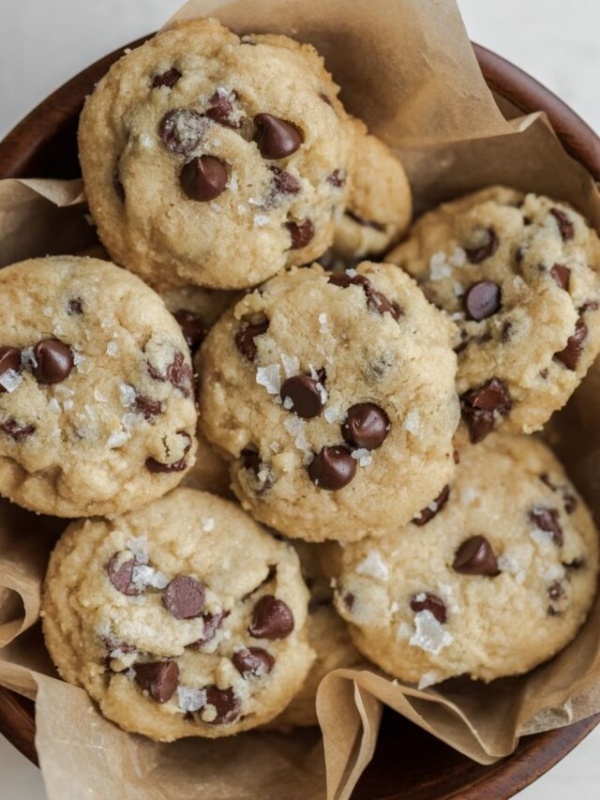 Chocolate Chip Shortbread Cookies web story cover image.