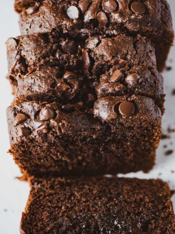 One bowl chocolate zucchini bread web story cover image.