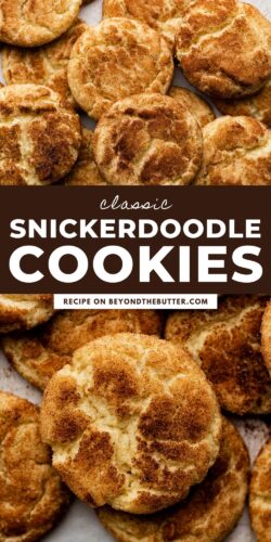 Images of classic snickerdoodle cookies from Beyond the Butter®.