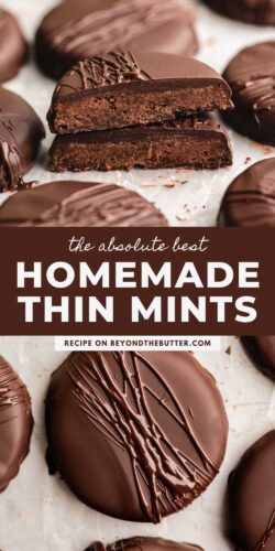 Images of homemade thin mints from Beyond the Butter®.